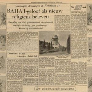 Baha'i Geschiedenis Nederland