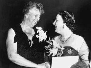 Eleanor Roosevelt en koningin Juliana